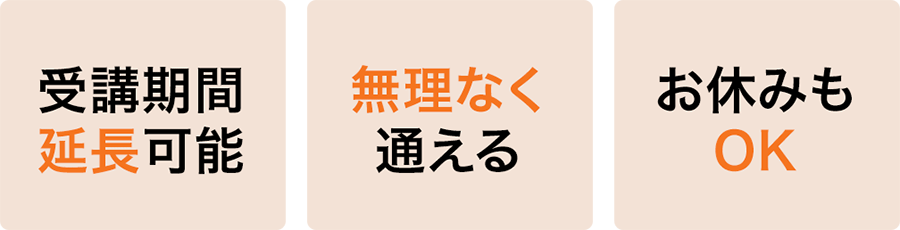有効期限なし 無理なく通える お休みもOK